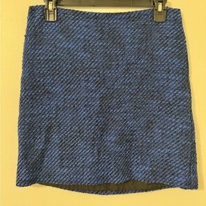 LOFT Blue Textured Pencil Skirt